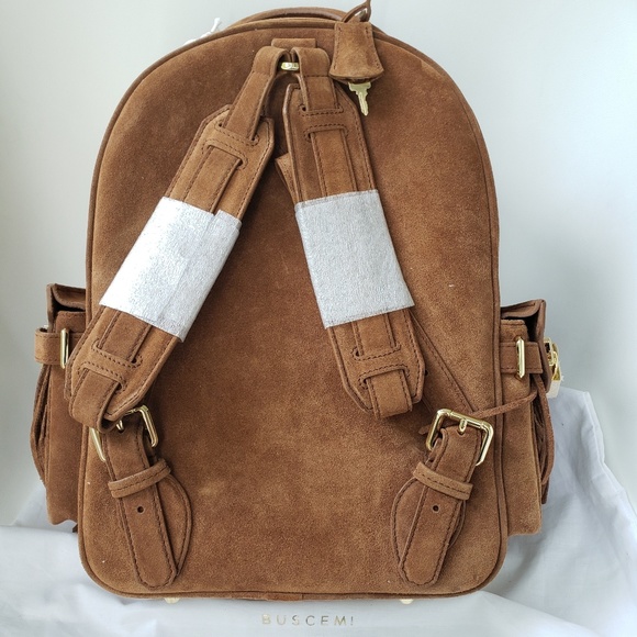 BUSCEMI Phd Mid Size Suede Leather Birkin backpack - Picture 2 of 8